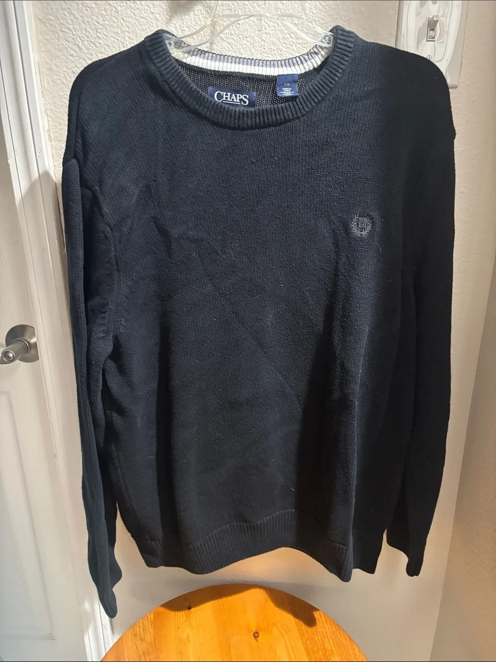 Chaps Men’s Dark Navy Crewneck Sweater L